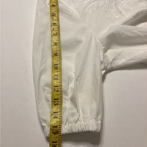 INC International Concepts Embroidered White Top Size Large - Picture 6 of 7